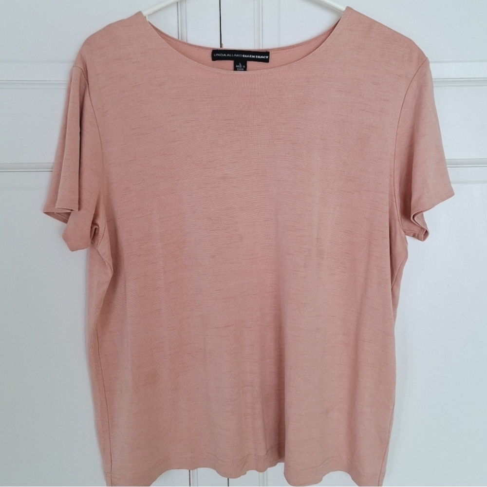 Ellen Tracy (Linda Allard) short sleeve silk top